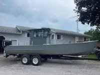 2021 25' x 6’8  Steel & Aluminum Work Boat w/200 hp Evinrude and Trail